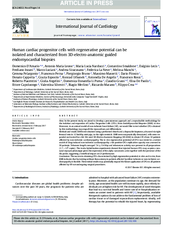 (PDF) Human cardiac progenitor cells with regenerative potential can be ...