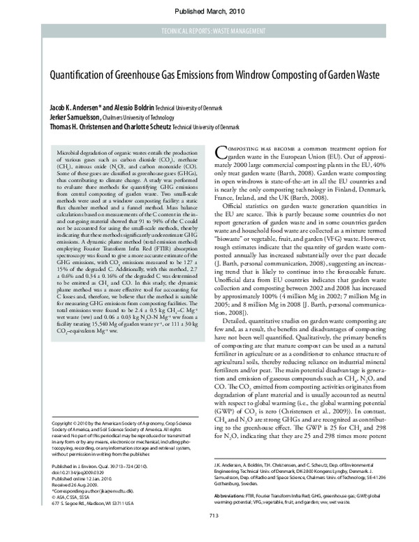 (PDF) Quantification of greenhouse gas emissions from municipal ...