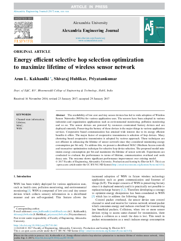 (PDF) Energy efficient selective hop selection optimization to maximize ...