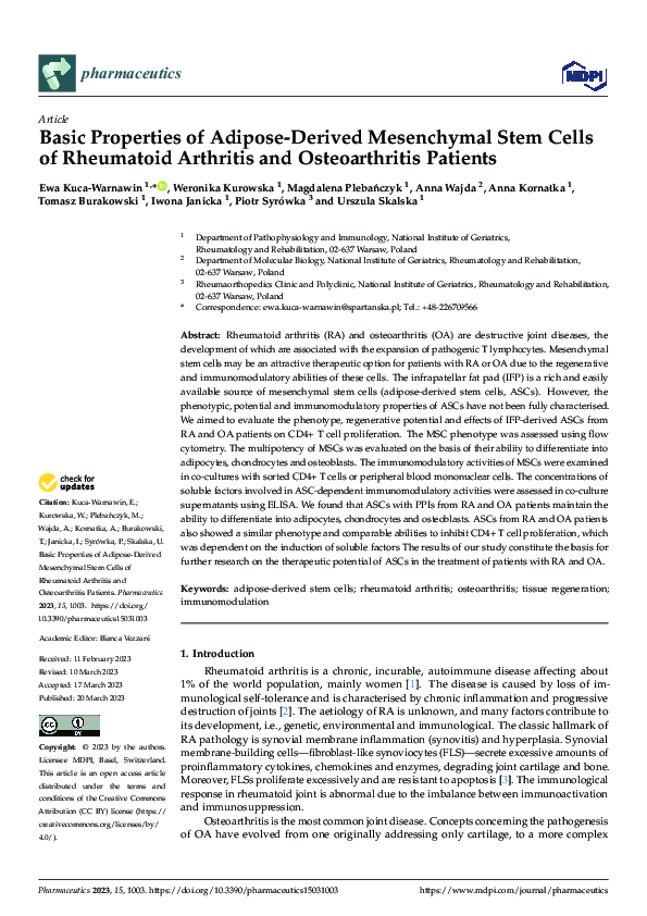 (PDF) Basic Properties of Adipose-Derived Mesenchymal Stem Cells of ...