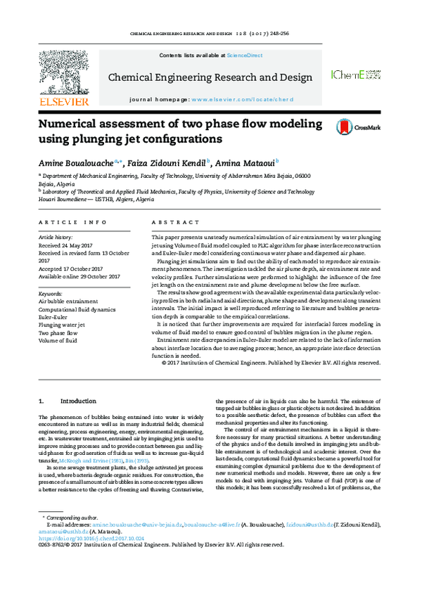 (PDF) Numerical assessment of two phase flow modeling using plunging ...