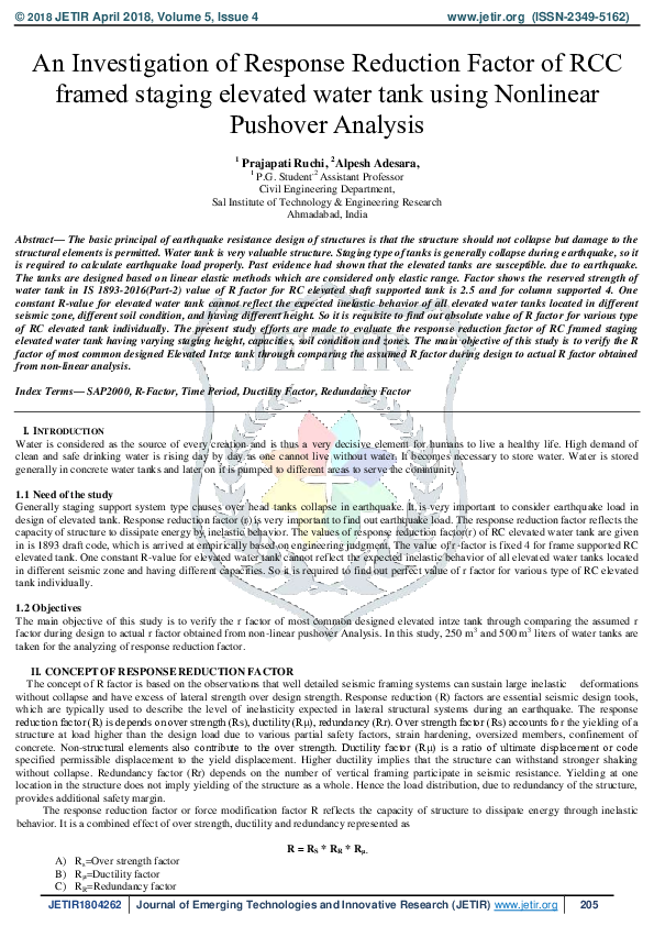 (PDF) An Investigation of Response Reduction Factor of RCC framed ...