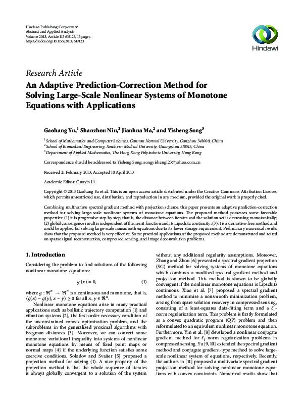 (PDF) An Adaptive Prediction-Correction Method for Solving Large-Scale ...