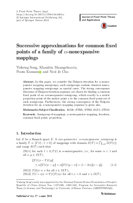 (PDF) Successive approximations for common fixed points of a family of ...