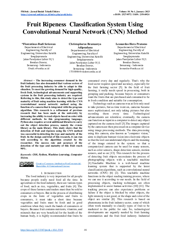 (PDF) Fruit Ripeness Classification System Using Convolutional Neural ...