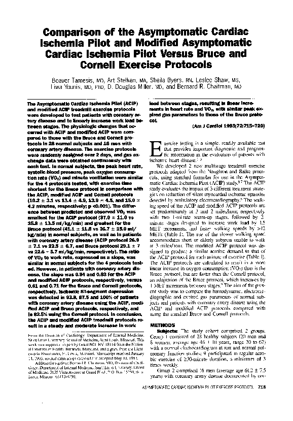 (PDF) Comparison of the Asymptomatic Cardiac Ischemia Pilot and
