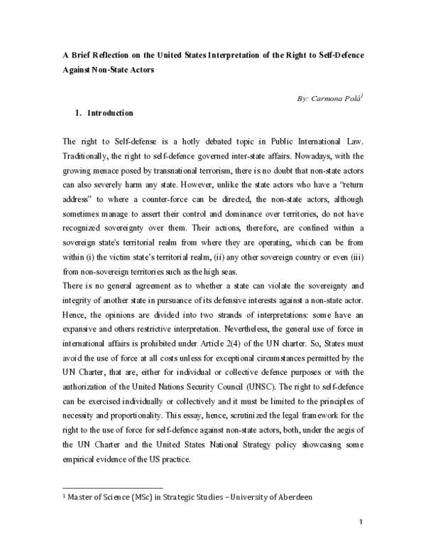 (PDF) A Brief Reflection on the United States Interpretation of the ...