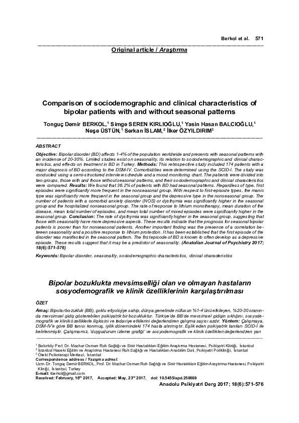 (PDF) Comparison of sociodemographic and clinical characteristics of