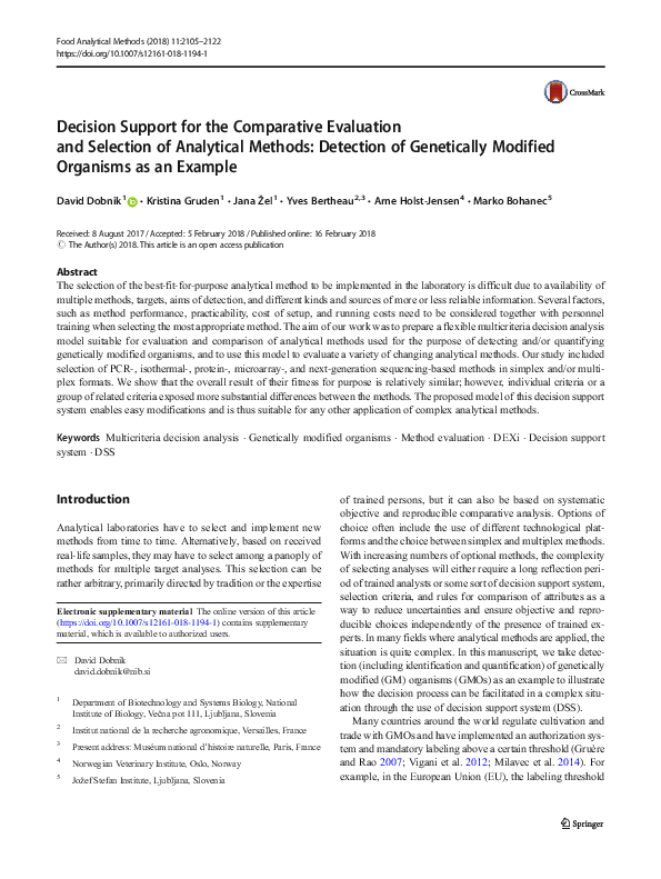 (PDF) Decision Support for the Comparative Evaluation and Selection of ...