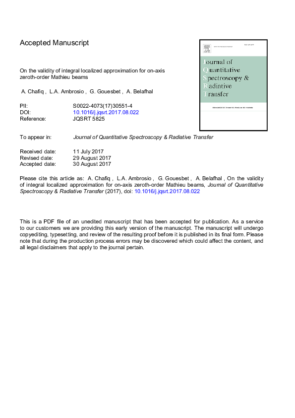 (PDF) On the validity of integral localized approximation for on-axis ...