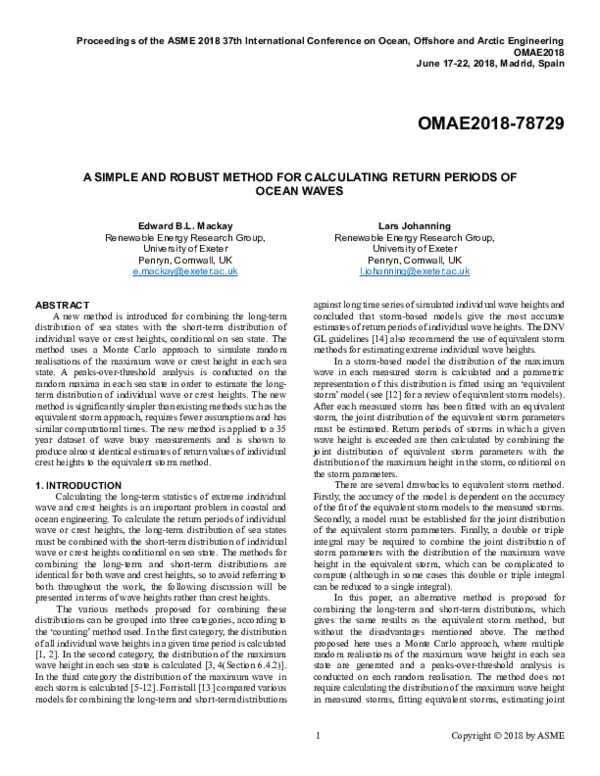 (PDF) A Simple and Robust Method for Calculating Return Periods of ...