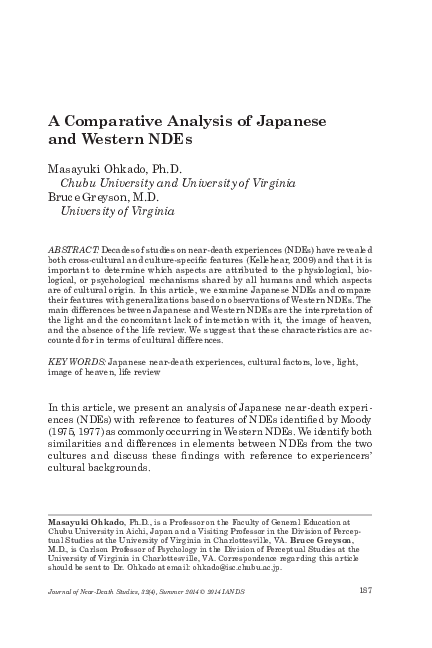(PDF) A comparative analysis of Japanese and Western NDEs