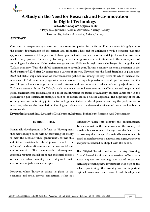 (PDF) A Study on the Need for Research and Eco-innovation in Digital ...