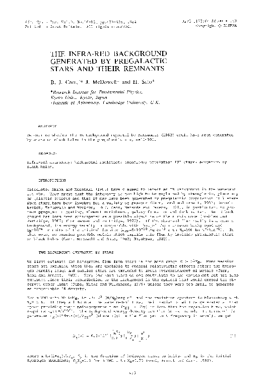 (PDF) The infra-red background generated by pregalactic stars and their ...