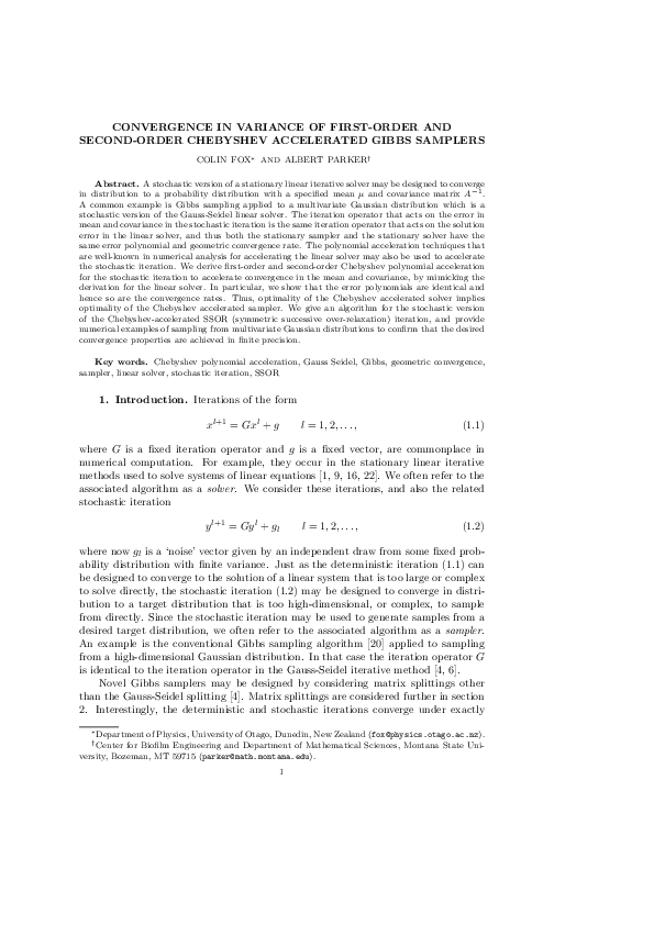(PDF) Convergence in Variance of First-Order and Second-Order Chebyshev ...