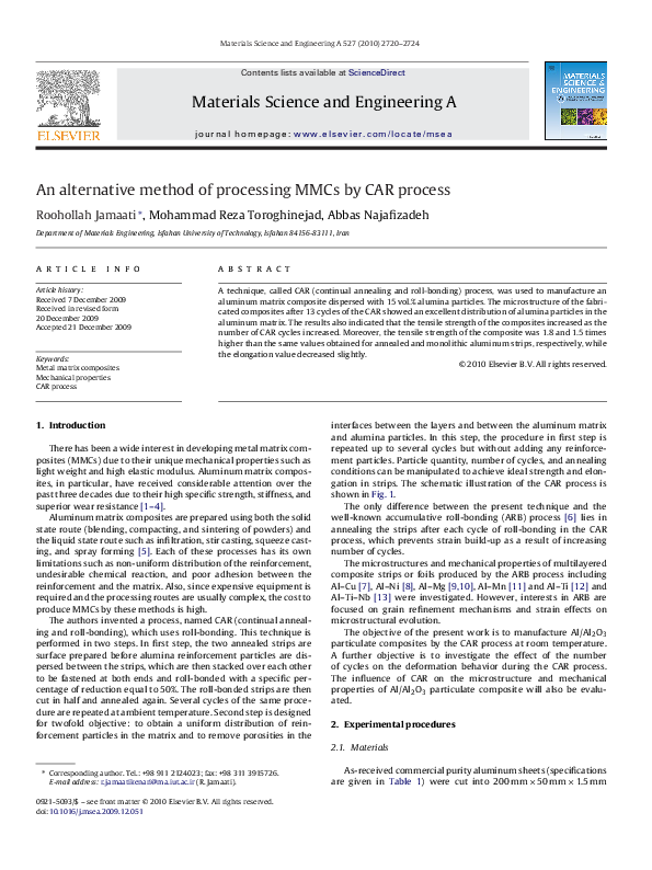 (PDF) An alternative method of processing MMCs by CAR process ...