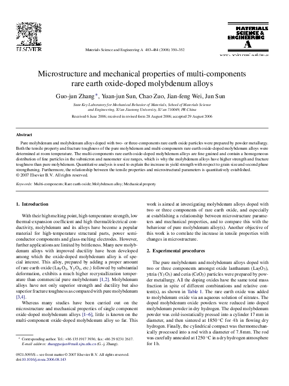 (PDF) Microstructure and Mechanical Properties of a Multiphase ...