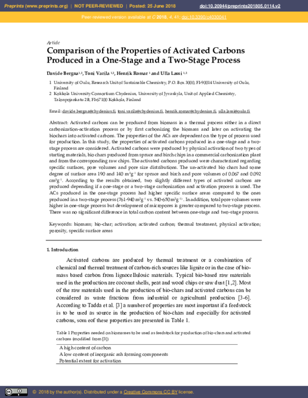 (PDF) Comparison of the Properties of Activated Carbons Produced in a ...