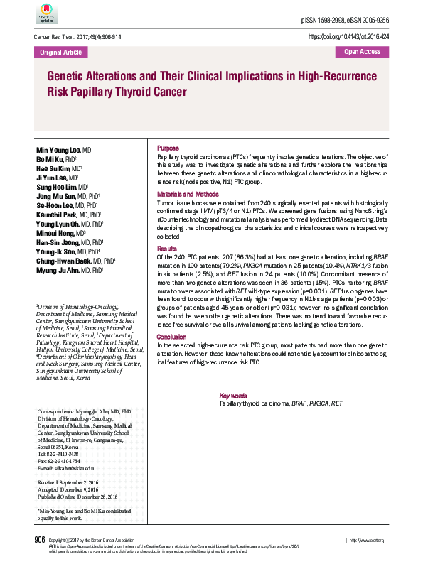 (PDF) Genetic Alterations and Their Clinical Implications in Acute ...