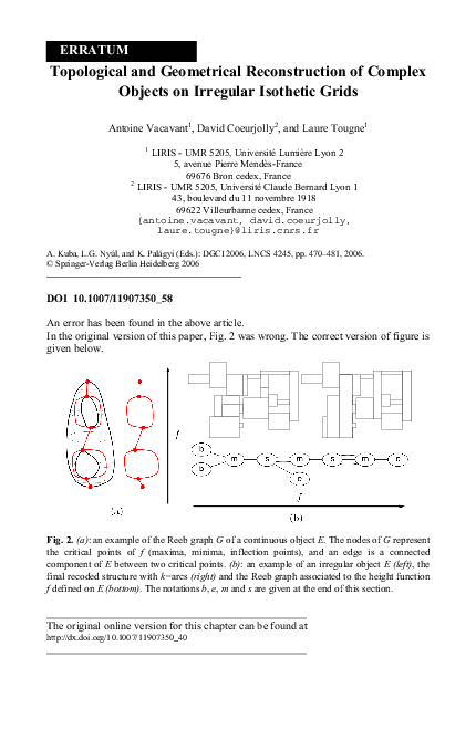(PDF) Topological and Geometrical Reconstruction of Complex Objects on ...