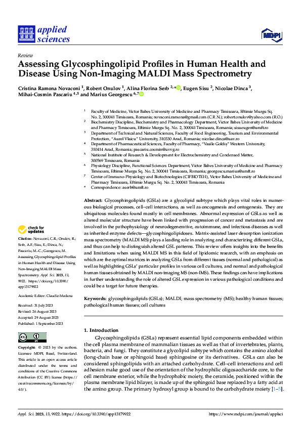 (PDF) Assessing Glycosphingolipid Profiles in Human Health and Disease ...