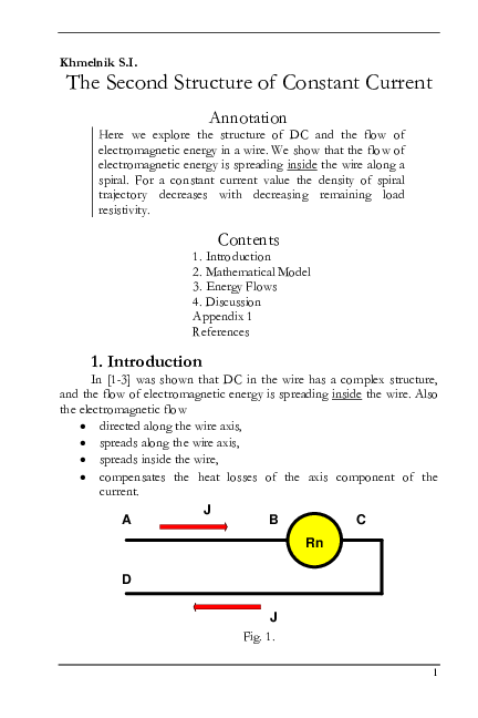 (PDF) The Second Structure of Constant Current