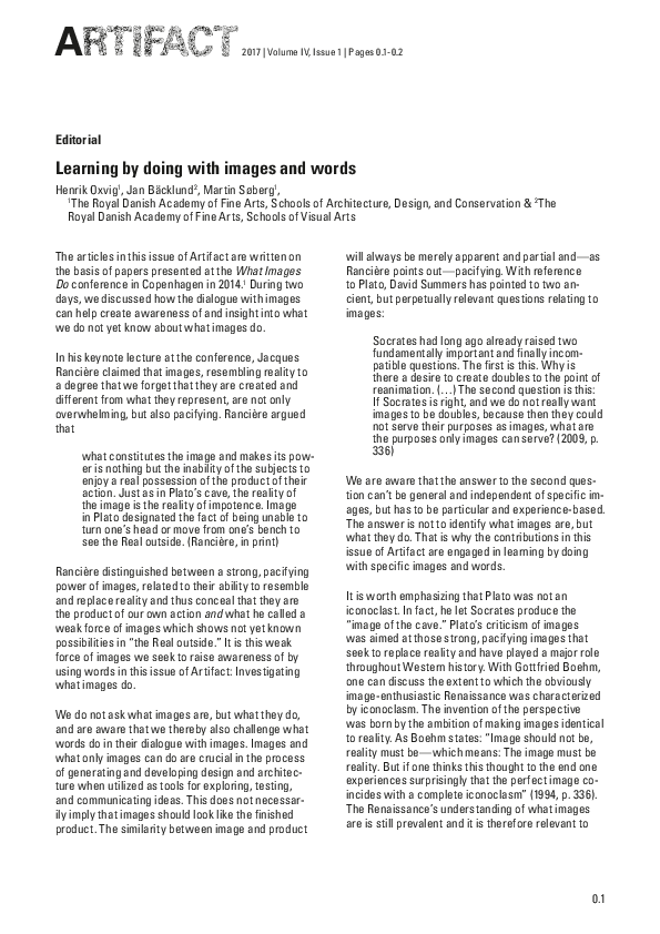 (PDF) Learning by doing with images and words