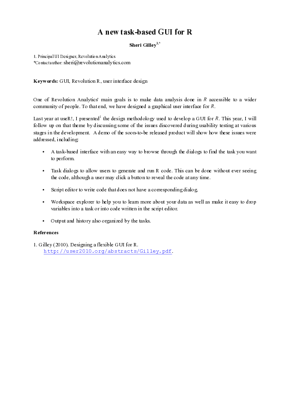 (PDF) A new task-based GUI for R
