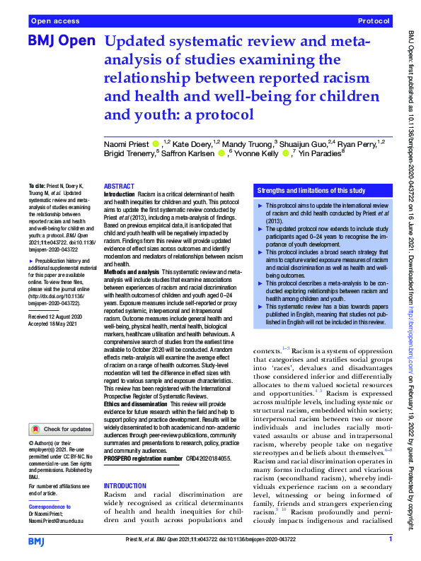 (PDF) Updated systematic review and meta-analysis of studies examining ...
