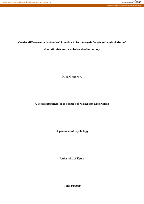(PDF) Gender differences in bystanders’ intention to help towards ...