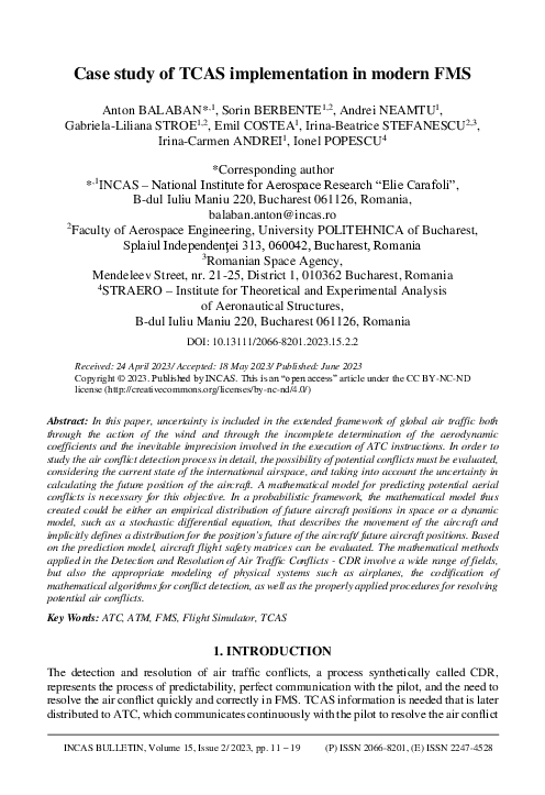 (PDF) Case study of TCAS implementation in modern FMS