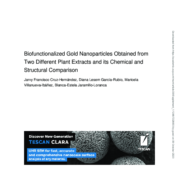 (PDF) Biofunctionalized Gold Nanoparticles Obtained from Two Different ...