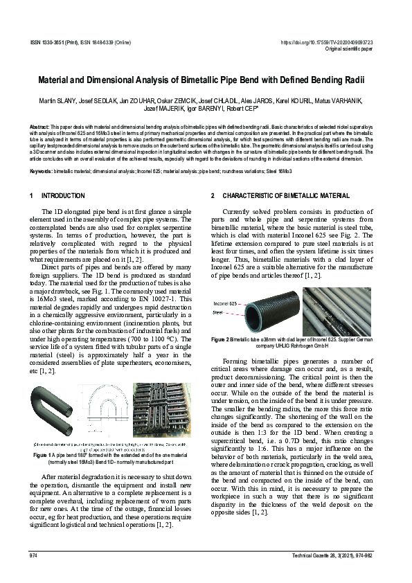 (PDF) Material and Dimensional Analysis of Bimetallic Pipe Bend with ...