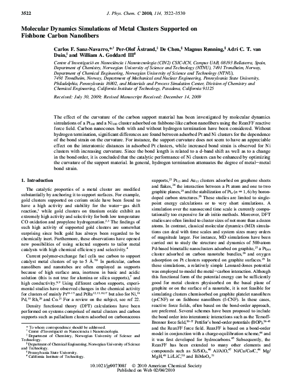 (PDF) Molecular Dynamics Simulations of Metal Clusters and Metal ...