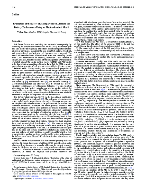 (PDF) Evaluation of the Effect of Multiparticle on Lithium-Ion Battery ...