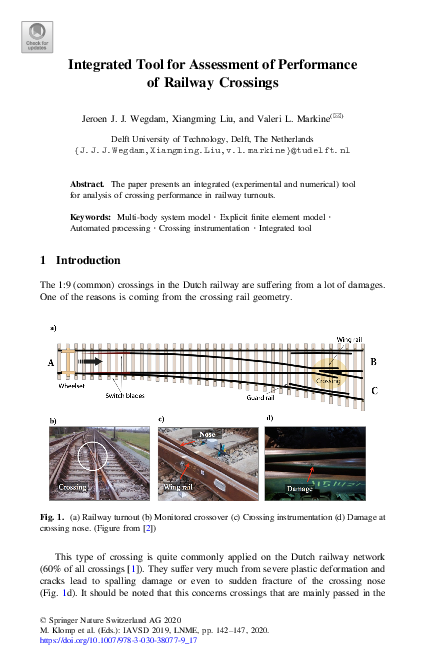 (PDF) Integrated Tool for Assessment of Performance of Railway Crossings