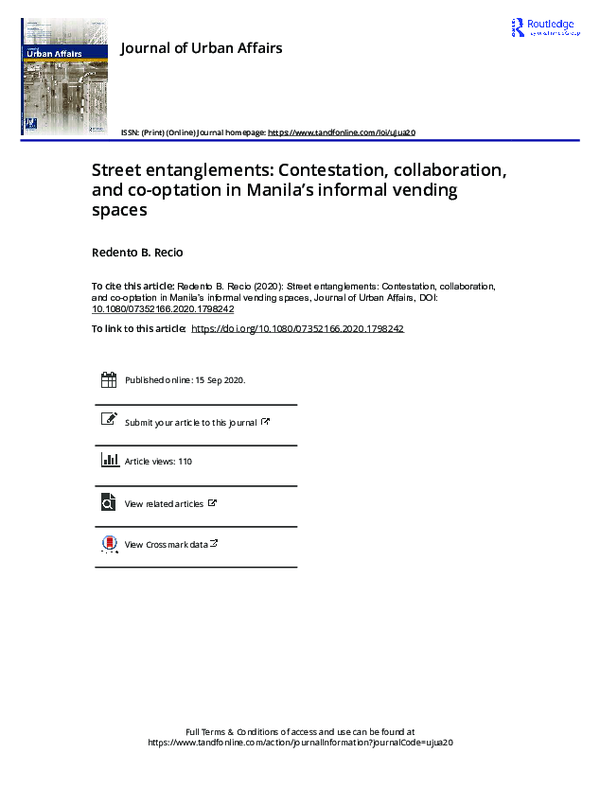(PDF) Street entanglements: Contestation, collaboration, and co ...