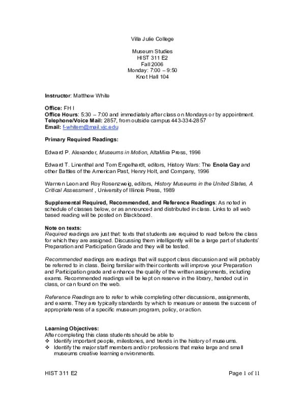 (PDF) Museum Studies