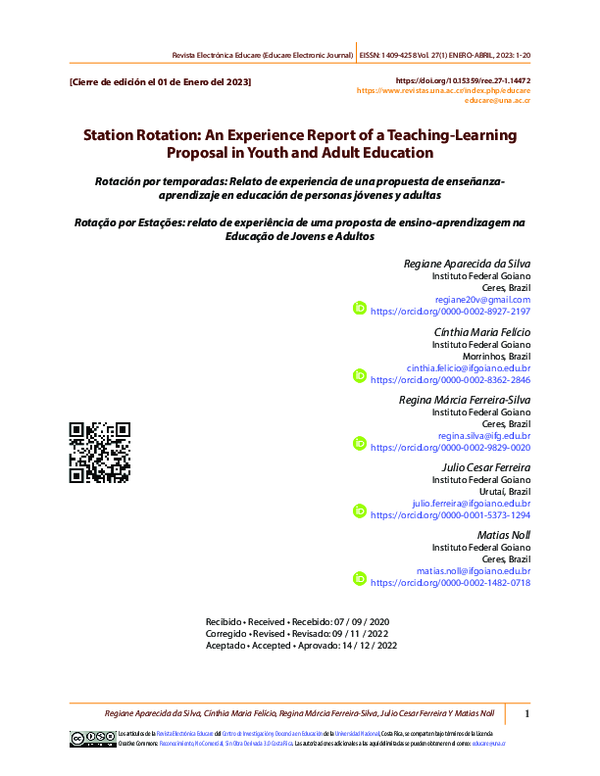 (PDF) Station Rotation: An Experience Report of a Teaching-Learning ...