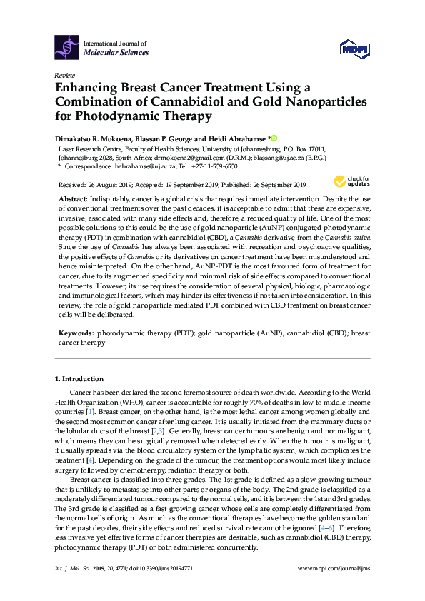 (PDF) Enhancing Breast Cancer Treatment Using a Combination of ...