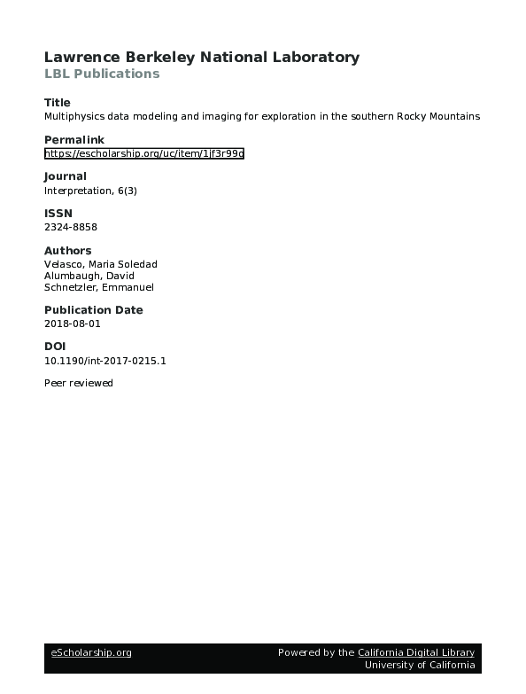 (PDF) Multiphysics data modeling and imaging for exploration in the ...