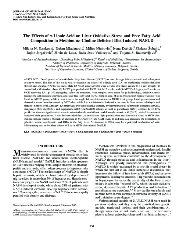 (PDF) Alpha Lipoic Acid and Liver Disease Burt Berkson MD PhD Academia.edu