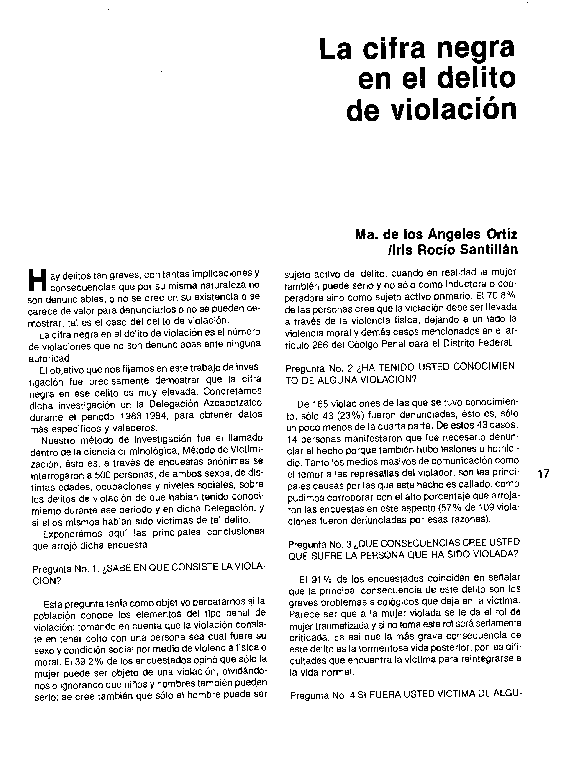 (PDF) La cifra negra en el delito de violación