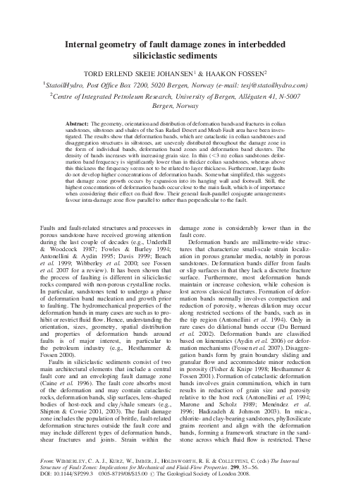 (PDF) Internal geometry of fault damage zones in interbedded ...