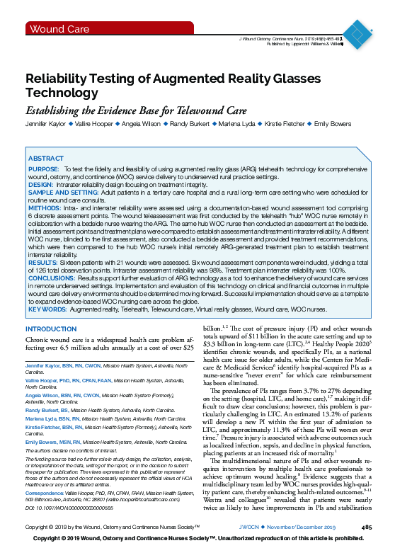 (PDF) Reliability Testing of Augmented Reality Glasses Technology