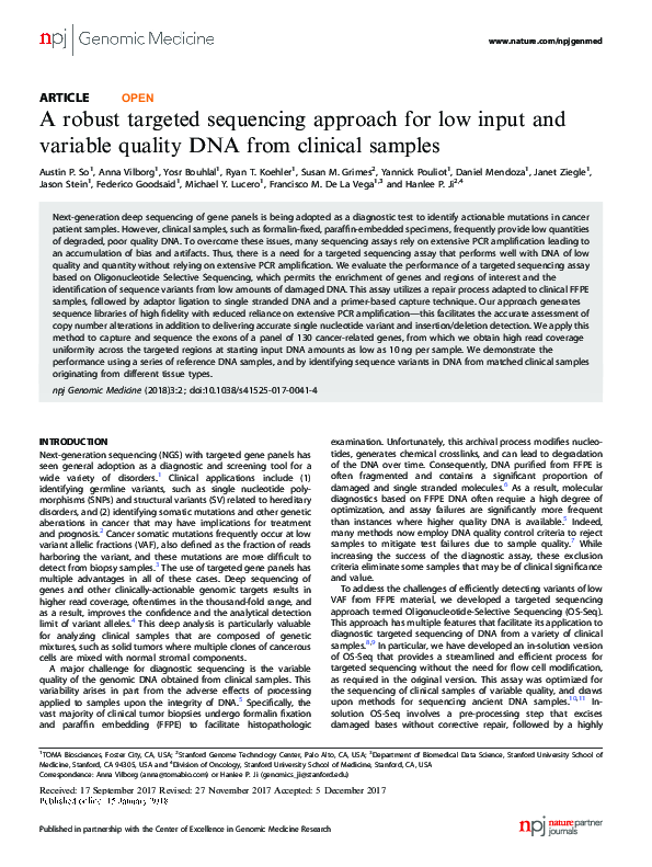 (PDF) A robust targeted sequencing approach for low input and variable ...