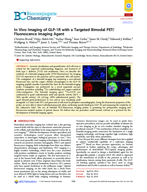 (PDF) In Vivo Imaging of GLP-1R with a Targeted Bimodal PET ...