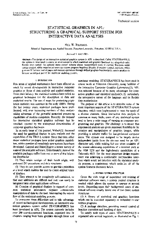(PDF) Statistical graphics in APL: Structuring a graphical support ...