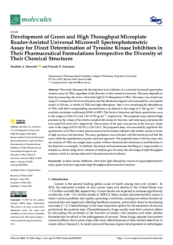 (PDF) Development of Green and High Throughput Microplate Reader ...
