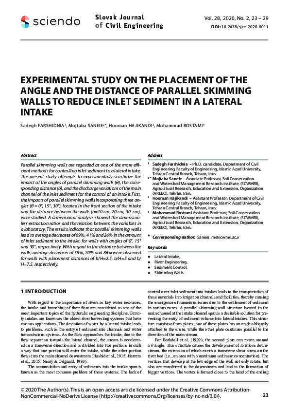 (PDF) Experimental Study on the Placement of the Angle and the Distance ...